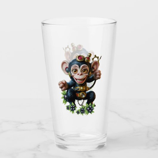 Uhrwerk-Höhlenhüter – Der flüsternde Affe  Glas (Vorderseite)