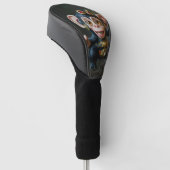 Uhrwerk-Höhlenhüter – Der flüsternde Affe  Golf Headcover (angewinkelt)