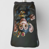 Uhrwerk-Höhlenhüter – Der flüsternde Affe Golf Headcover (Rotieren 90)