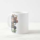 Uhrwerk-Höhlenhüter – Der flüsternde Affe Kaffeetasse (Vorderseite Links)