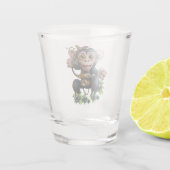 Uhrwerk-Höhlenhüter – Der flüsternde Affe  Schnapsglas (Rückseite)
