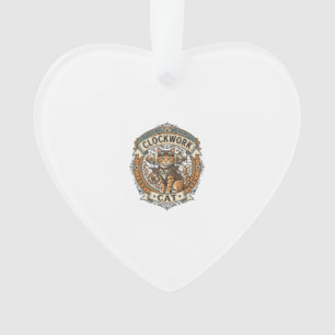 Uhrwerk Katze Steampunk Vintage Vektor Kunst Shi Ornament