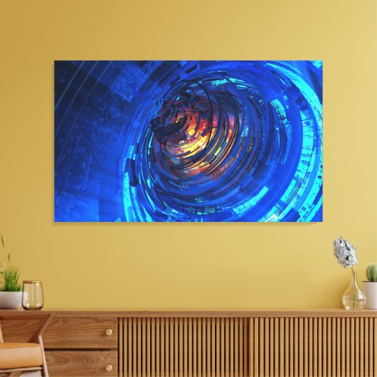 Uhrwerk Leinwanddruck (Insitu (Wohnzimmer))