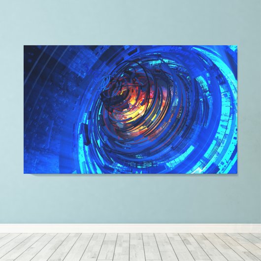 Uhrwerk Leinwanddruck (Insitu (Holzboden))