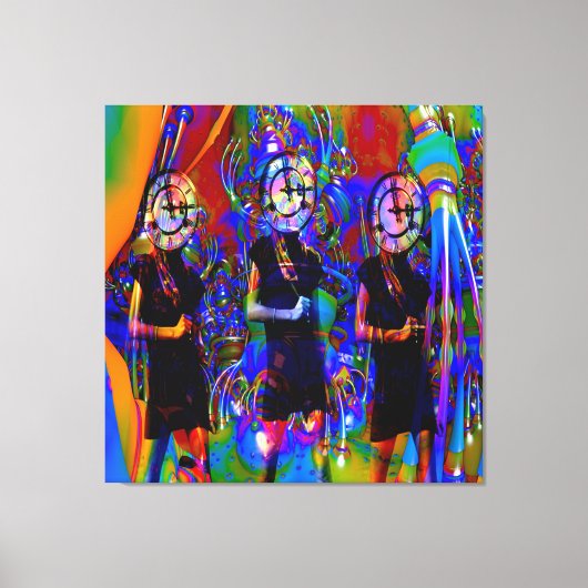 Uhrwerk Leinwanddruck (Vorderseite)