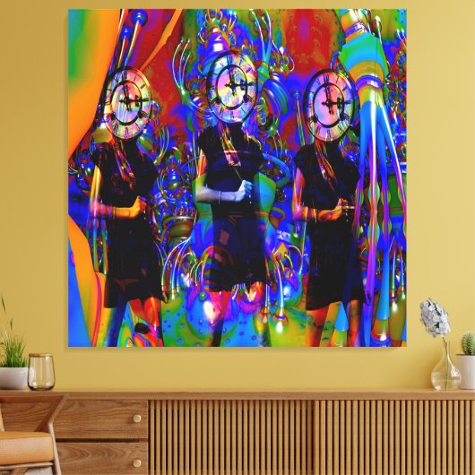 Uhrwerk Leinwanddruck (Insitu (Wohnzimmer))