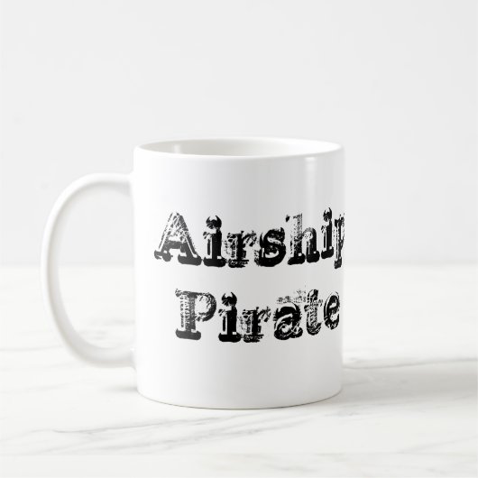 Uhrwerk-Luftschiff-Pirat Cofee Tasse (Links)