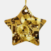 Uhrwerk mit einem Stern Keramikornament (Hinten)