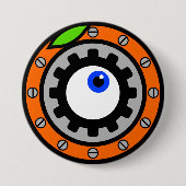 Uhrwerk Orange Button (Vorderseite)