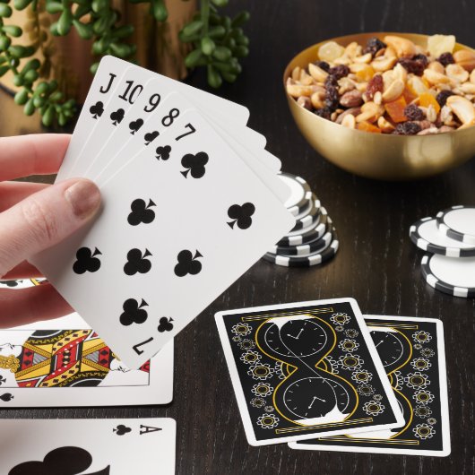 Uhrwerk-Spielkarten Spielkarten (In Situ)