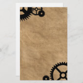 Uhrwerk Steampunk Briefpapier (Vorne/Hinten)