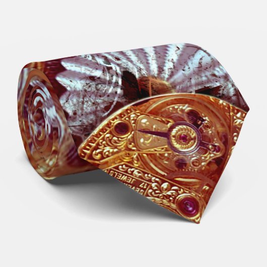 Uhrwerk Steampunk Mech Krawatte (Gerollt)