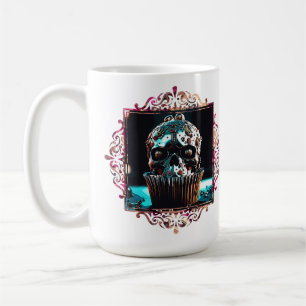 Uhrwerk-Totenkopf-Cupcake Kaffeetasse