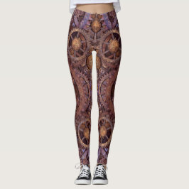 Uhrwerk Vintages industrielles Steampunk Leggings