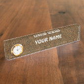 Uhrwerk Vintages industrielles Steampunk Namensplakette (Seite)