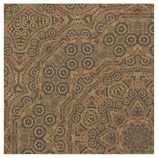 Uhrwerk Vintages industrielles Steampunk Stoff (Nahaufnahme)