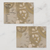 Uhrwerk-Visitenkarte Visitenkarte (Vorne/Hinten)