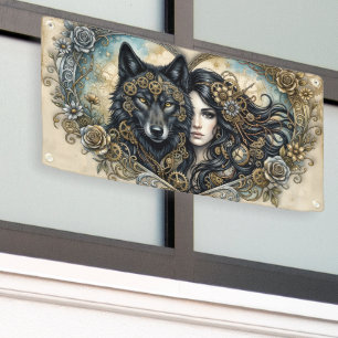 Uhrwerkherzen Die ewige Bindung von Wolf und Seele Banner