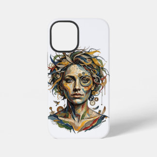 Uhrwerksmusik — Ein Surrealer Steampunk-Porträt iPhone 12 Mini Hülle