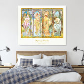 Uhrzeit - Alphonse Mucha Leinwanddruck (Insitu (Schlafzimmer))