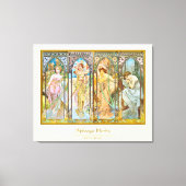Uhrzeit - Alphonse Mucha Leinwanddruck (Vorderseite)