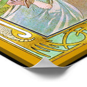 Uhrzeit, Alphonse Mucha Poster (Ecke)