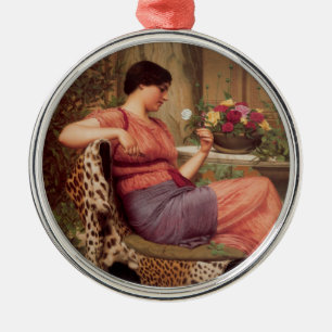 Uhrzeit der Rose Silbernes Ornament