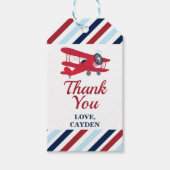 Uhrzeit Fliegt Flugzeug zum Geburtstag Geschenkanhänger (Vorderseite)