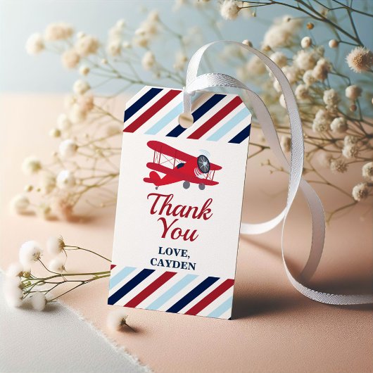 Uhrzeit Fliegt Flugzeug zum Geburtstag Geschenkanhänger