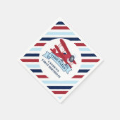 Uhrzeit Fliegt Flugzeug zum Geburtstag Serviette (Ecke)