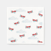 Uhrzeit Fliegt Flugzeug zum Geburtstag Serviette (Vorderseite)