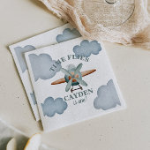 Uhrzeit Fliegt Flugzeug zum Geburtstag Serviette