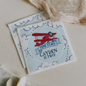 Uhrzeit Fliegt Flugzeug zum Geburtstag Serviette