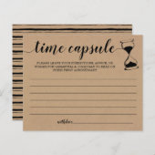 Uhrzeit Kapselhinweis Coupé-Brautparty-Karte (Vorne/Hinten)