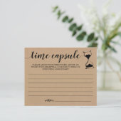 Uhrzeit Kapselhinweis Coupé-Brautparty-Karte (Stehend Vorderseite)