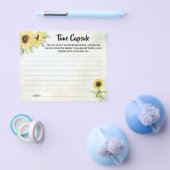 Uhrzeit Kapselhinweis Sonnenblumen Brautparty Kart Flyer (Einzeln)