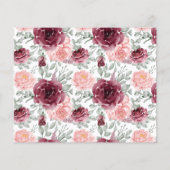 Uhrzeit Kapselinweis Marsala Brautparty Karte (Hinten)