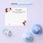 Uhrzeit Kapselinweis Marsala Brautparty Karte (Einzeln)