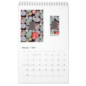 Uhrzeit und Farbkalender Kalender (Feb 2027)