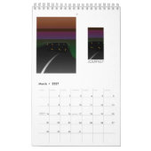 Uhrzeit und Farbkalender Kalender (Mär 2027)