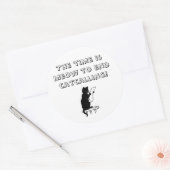 Uhrzeit zum Beenden des Aufklebers Runder Aufkleber (Umschlag)