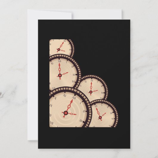 Uhrzeitreise Science Fiction Geschenk Einladung (Vorderseite)