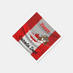 Uhu am kanadischen Tag Serviette