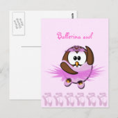 Uhu Ballerina - Glitzer Postkarte (Vorne/Hinten)