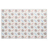 Uhu, Blume und Name personalisiert Stoff (Fat Quarter (45,7 x 55,9 cm))