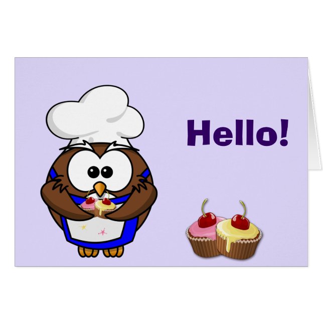 Uhu des Koch cupcake (Vorderseite (Horizontal))