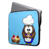 Uhu des Koch cupcake Laptopschutzhülle (Vorderseite Links)