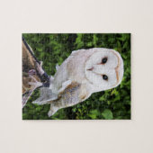 Uhu (Tyto Alba) auf Handschuh Puzzle (Horizontal)