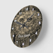 Uhu-Uhr  Runde Wanduhr (Winkel)