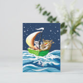 Uhu und Pussycat Postkarte (Stehend Vorderseite)
